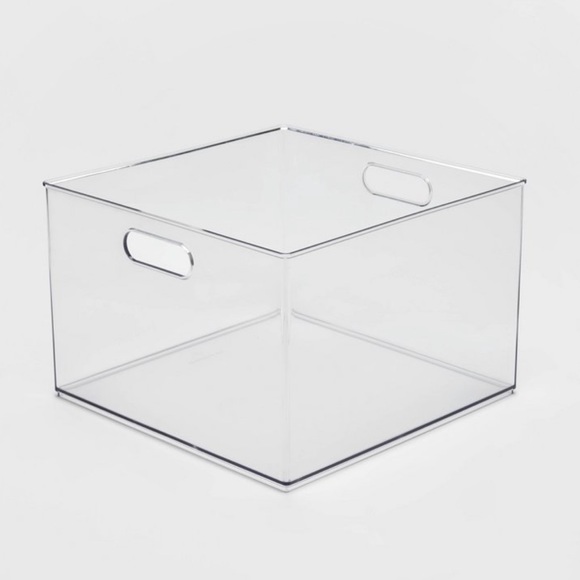 2-pack acrylic storage container bin with handles - Picture 1 of 3